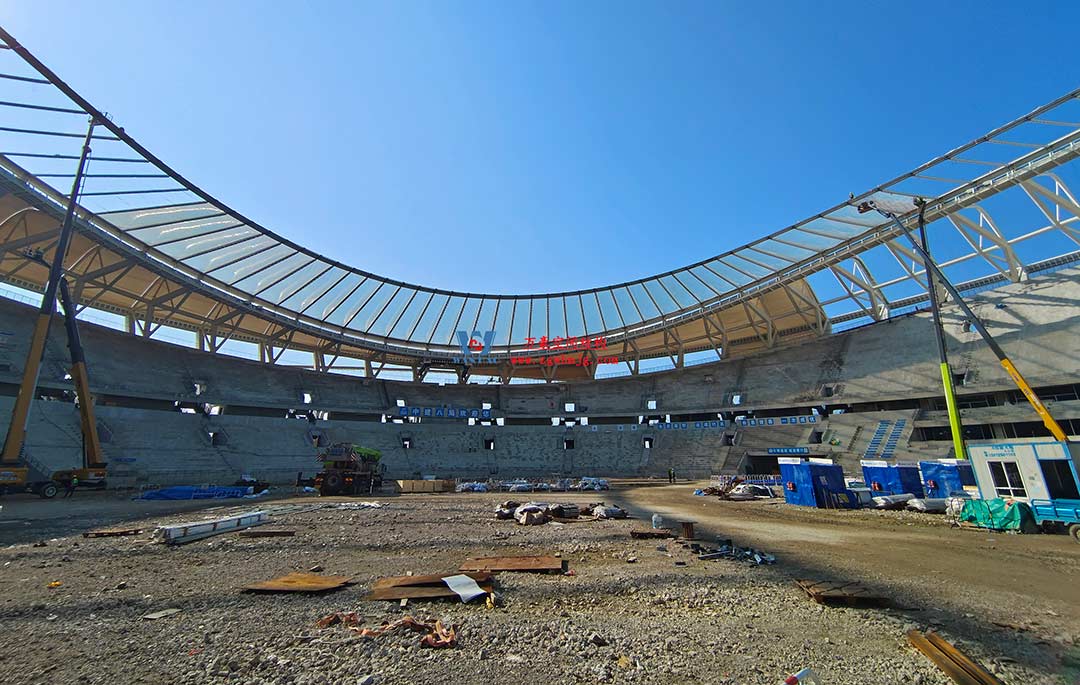 太湖之畔，華燈初上|無錫奧體中心施工加速